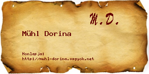 Mühl Dorina névjegykártya
