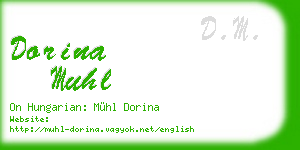 dorina muhl business card